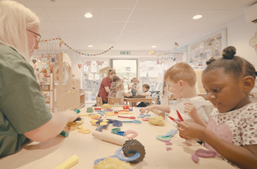 children learning at a daycare