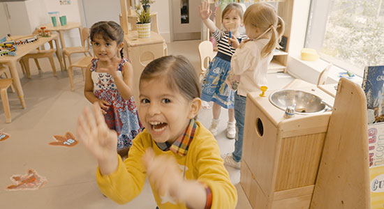 children playing at a daycare